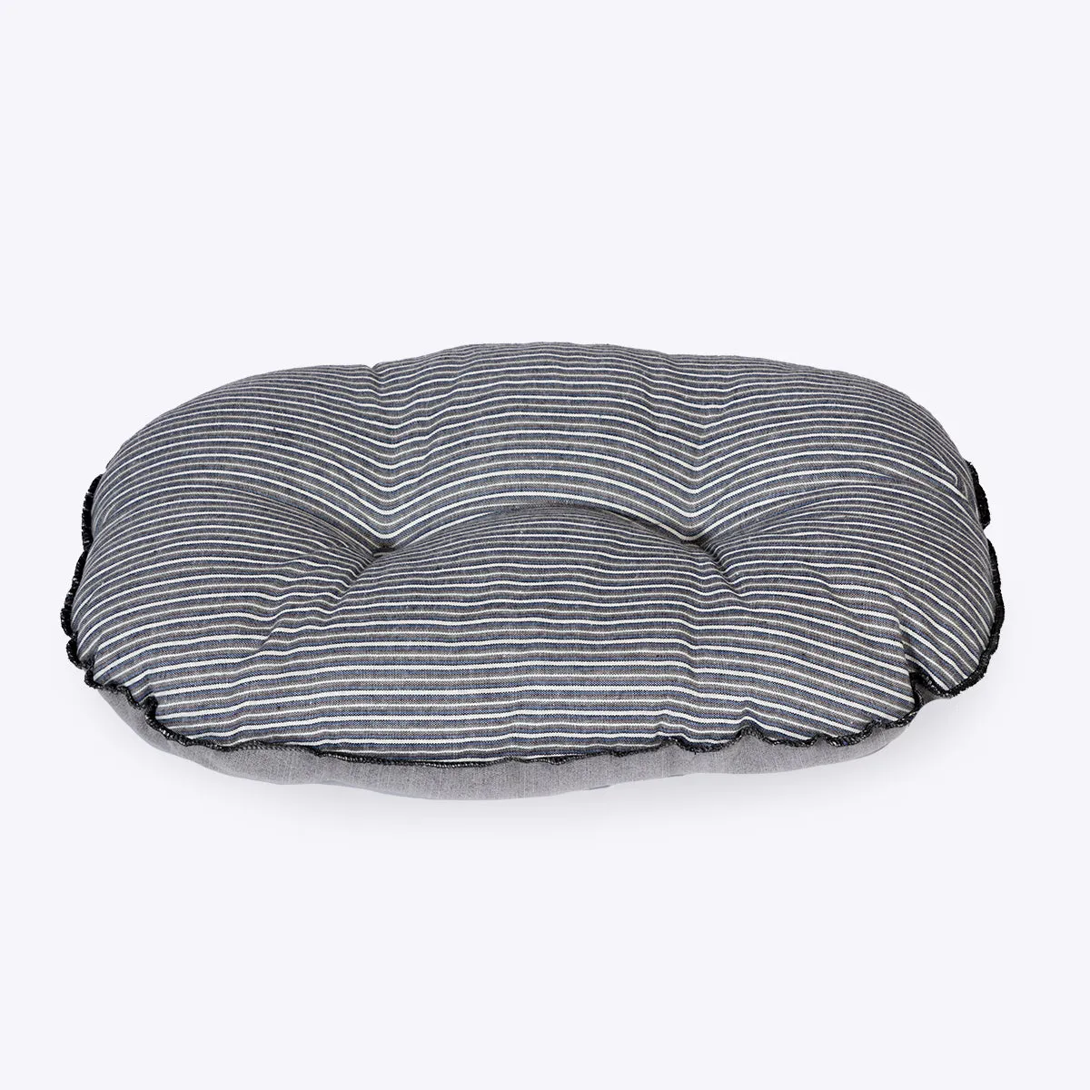 Danish Design Rustic Stripes Grey Quilted Mattress Dog Bed