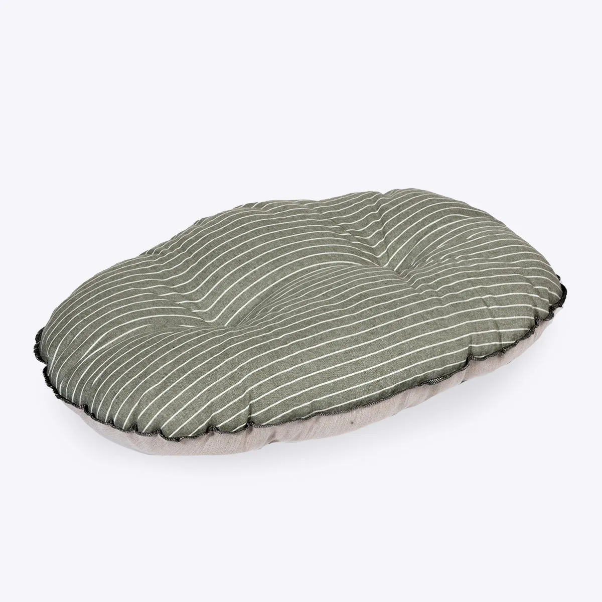 Danish Design Rustic Stripes Sage Quilted Mattress Dog Bed