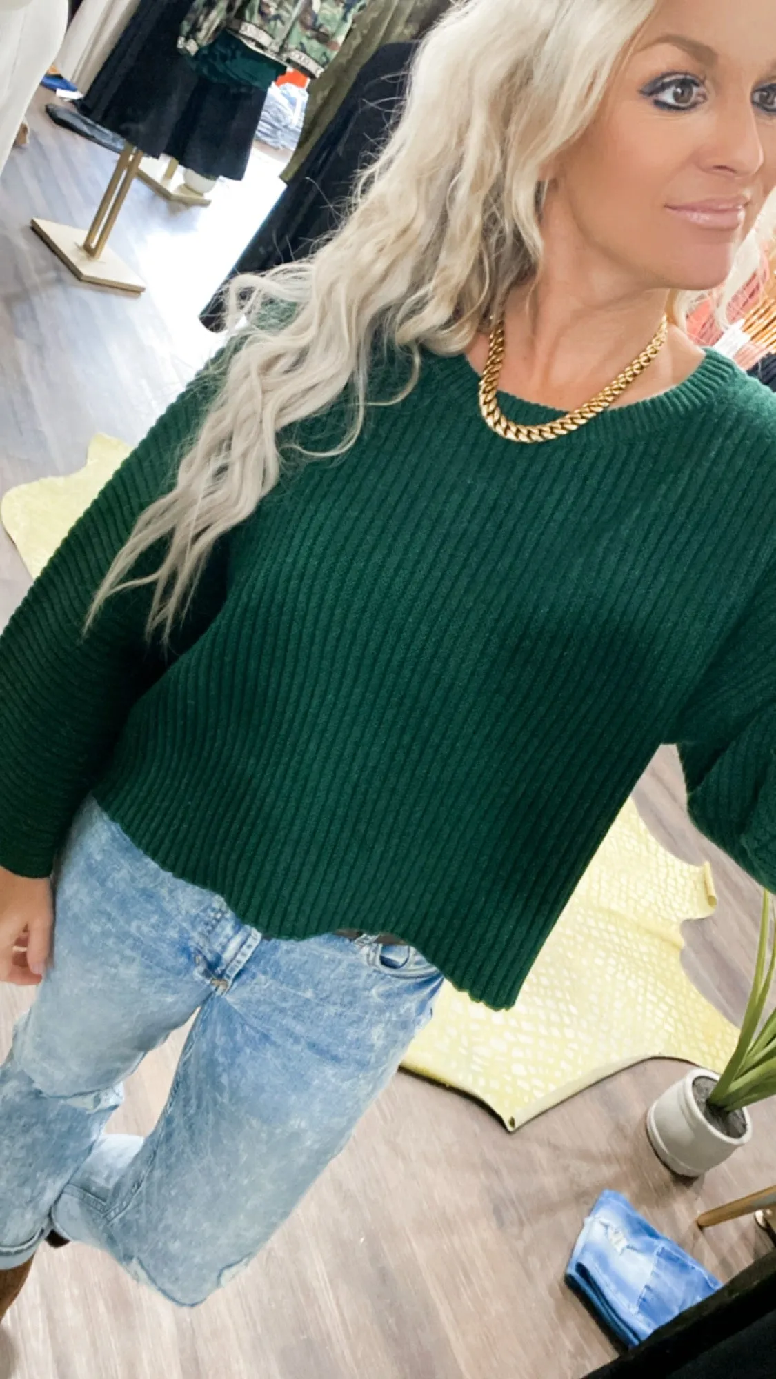 Dear John Parker Sweater in Christmas Green