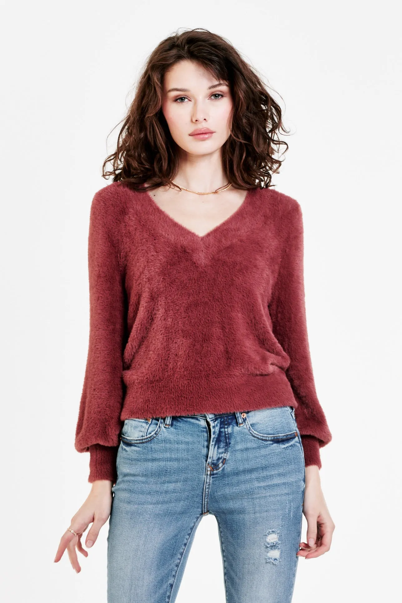 Dear John Valli Balloon Sleeve Sweater