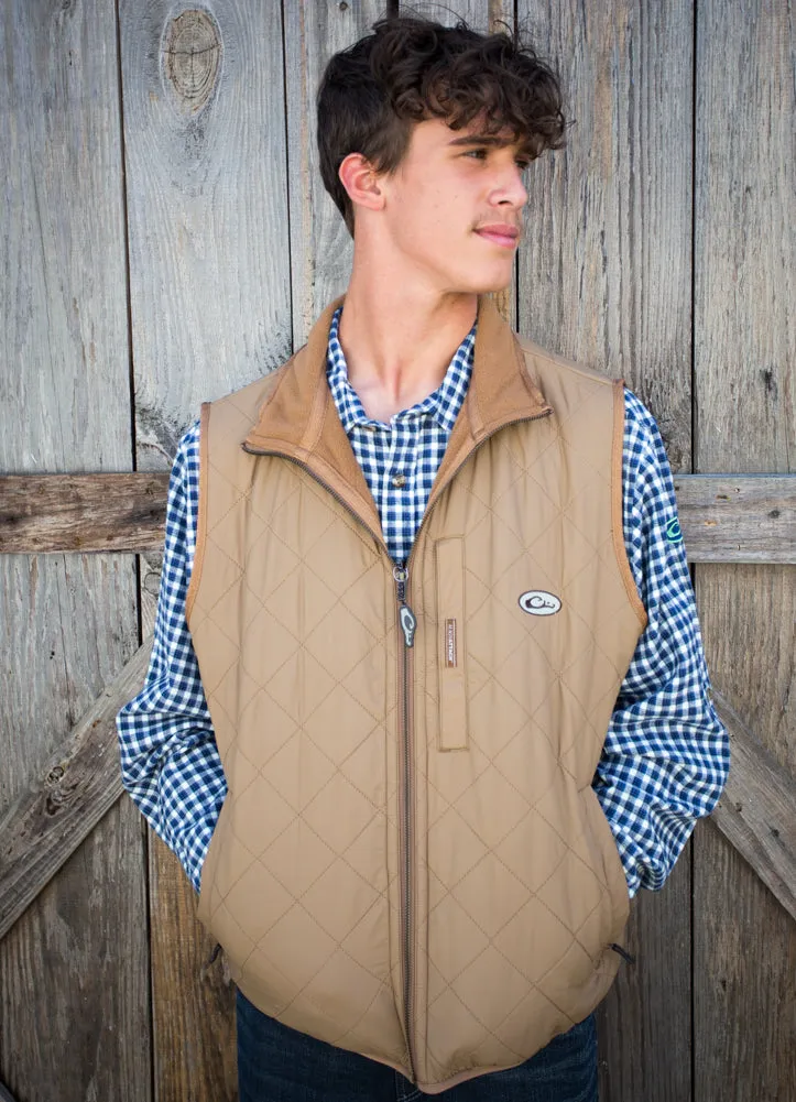 Delta Fleece Lined Vest in Tobacco by Drake