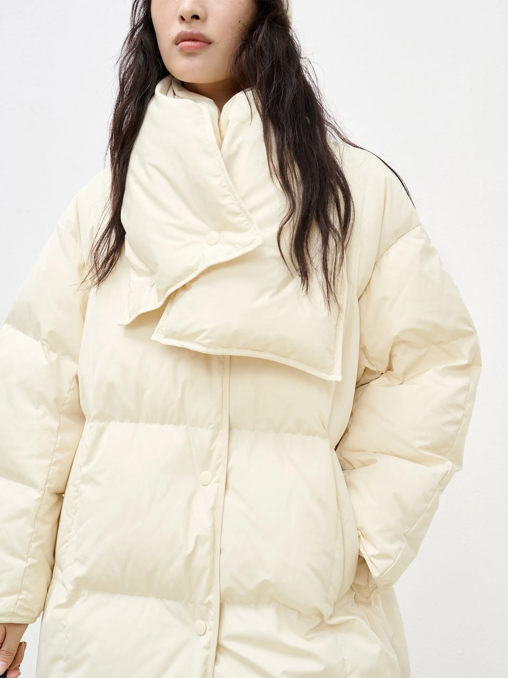 Detachable Scarf Down Coat