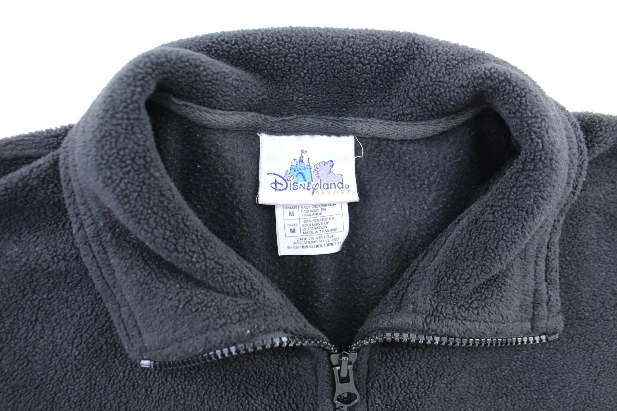 Disneyland Resort Embroidered Black Fleece Pullover Jacket