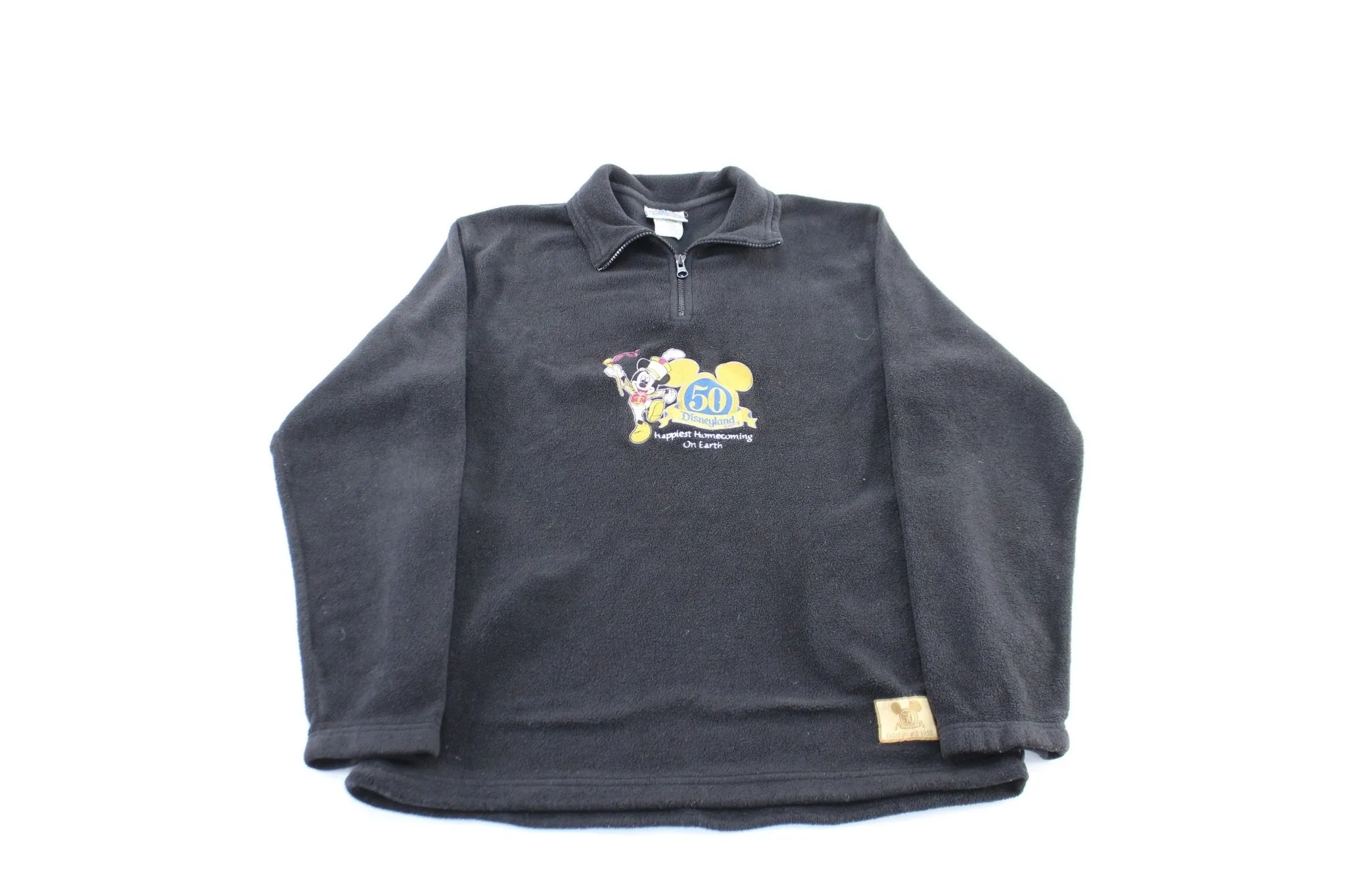 Disneyland Resort Embroidered Black Fleece Pullover Jacket