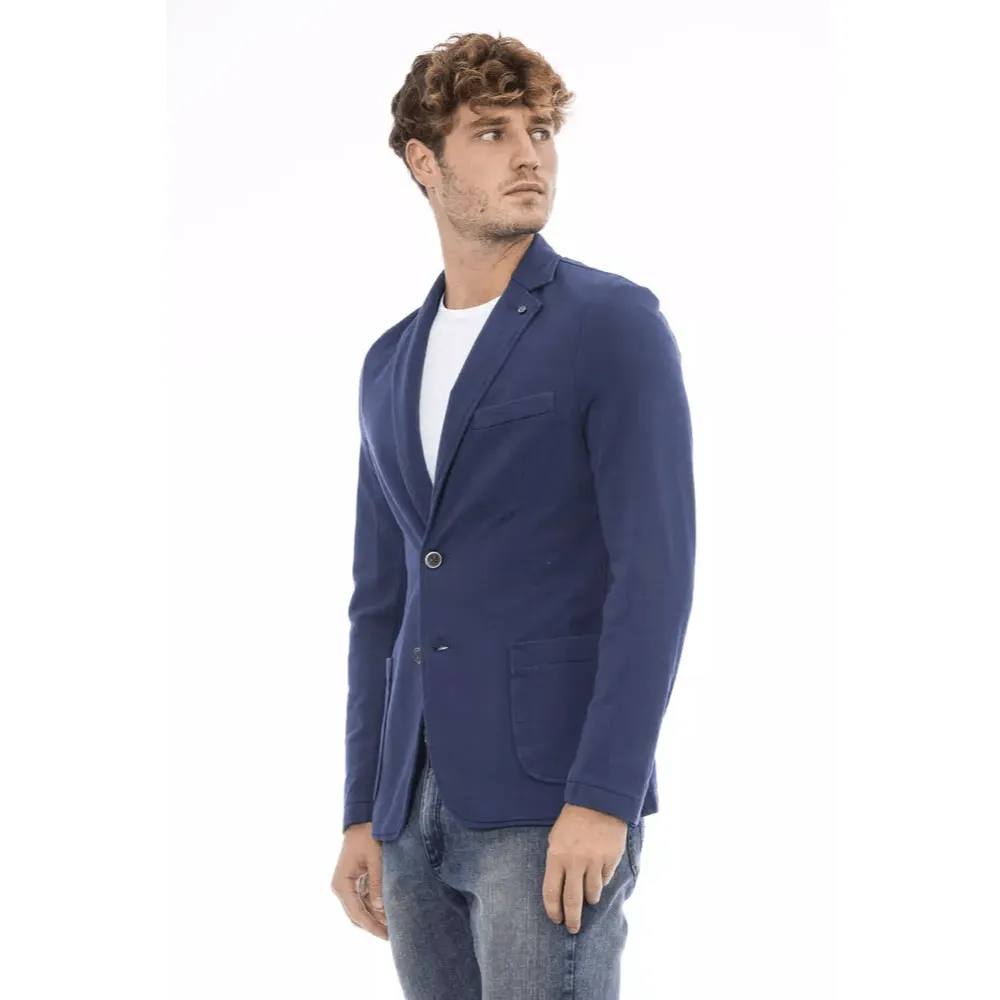 Distretto12 Blue Cotton Blazer