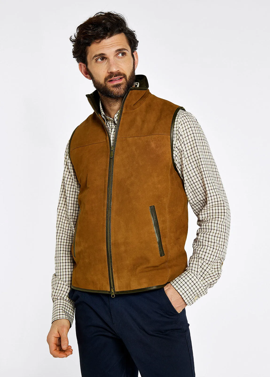 Dunhill Leather Vest - Tan