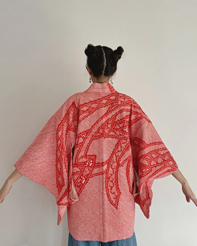 Dynamic binding knots pattern Haori Kimono Jacket