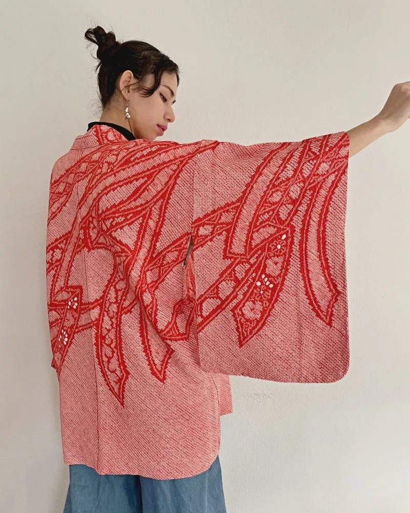 Dynamic binding knots pattern Haori Kimono Jacket