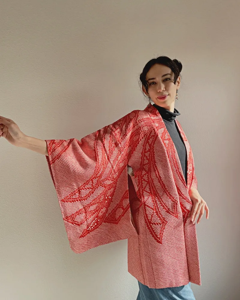 Dynamic binding knots pattern Haori Kimono Jacket