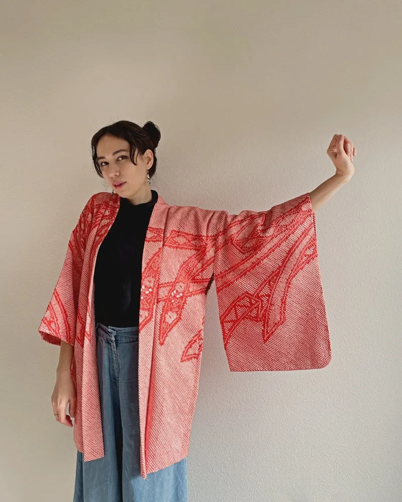 Dynamic binding knots pattern Haori Kimono Jacket