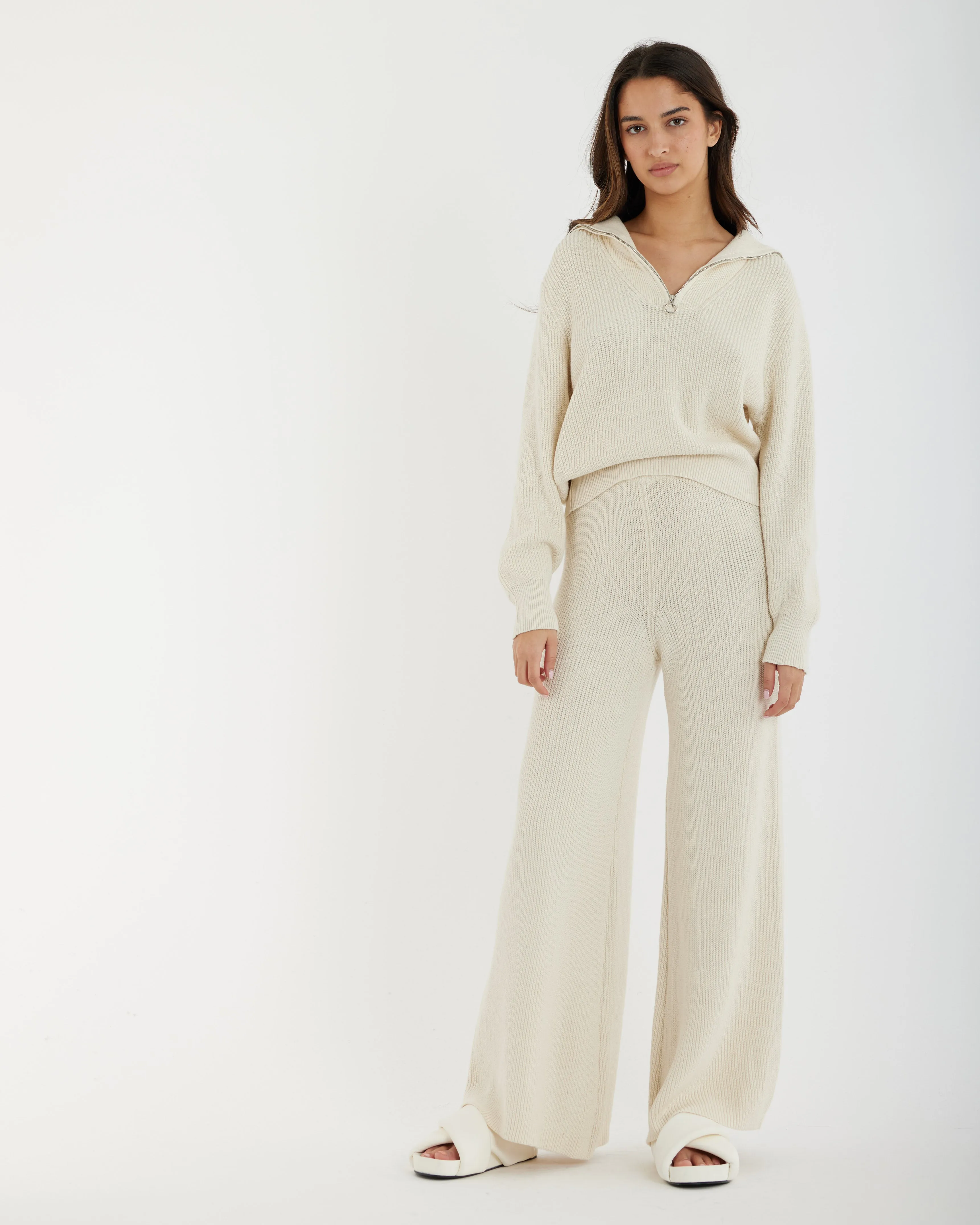 Eline Knit Pant - Cream