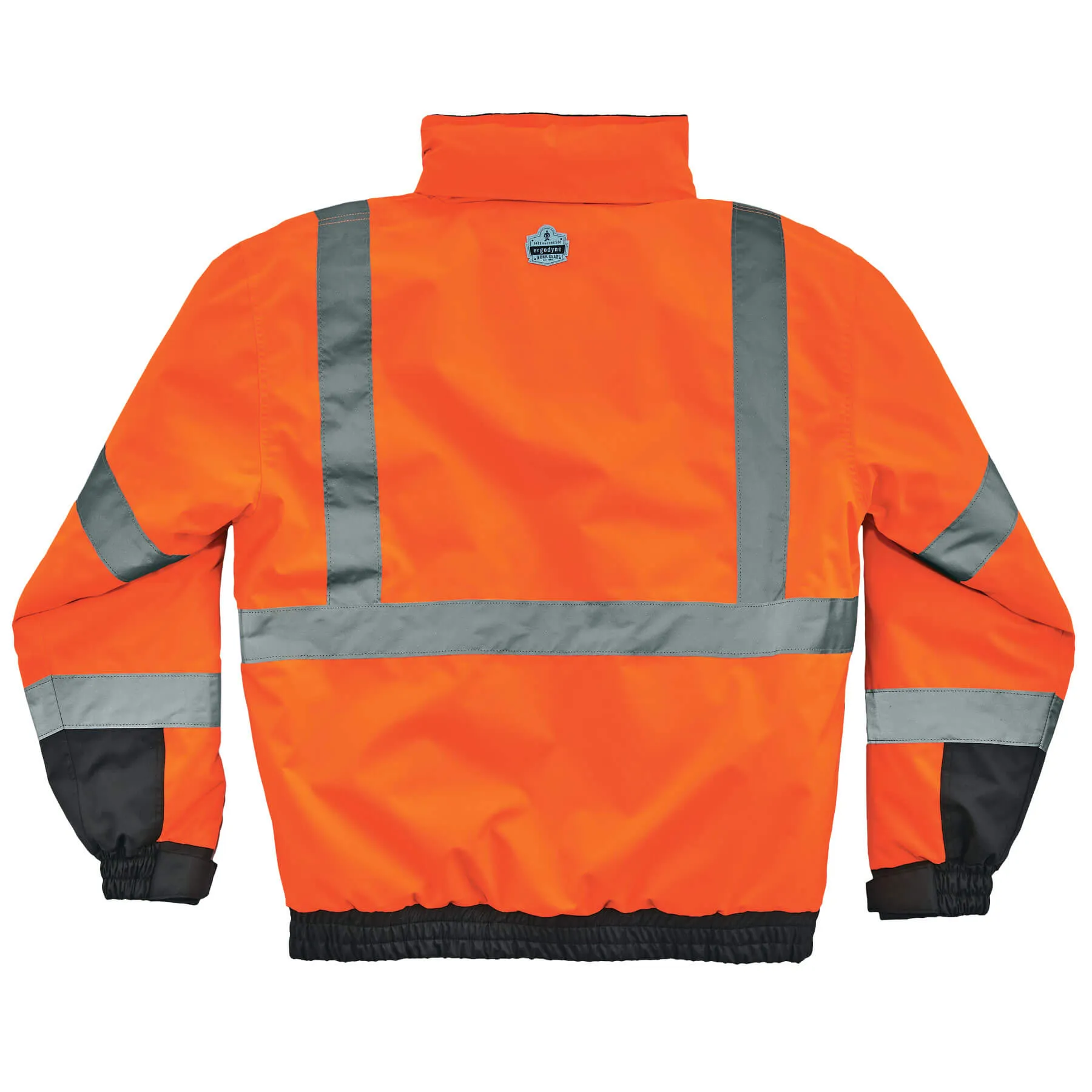 Ergodyne 25614 GloWear 8377 Type R Class 3 Quilted Bomber Jacket, Large, HV Orange