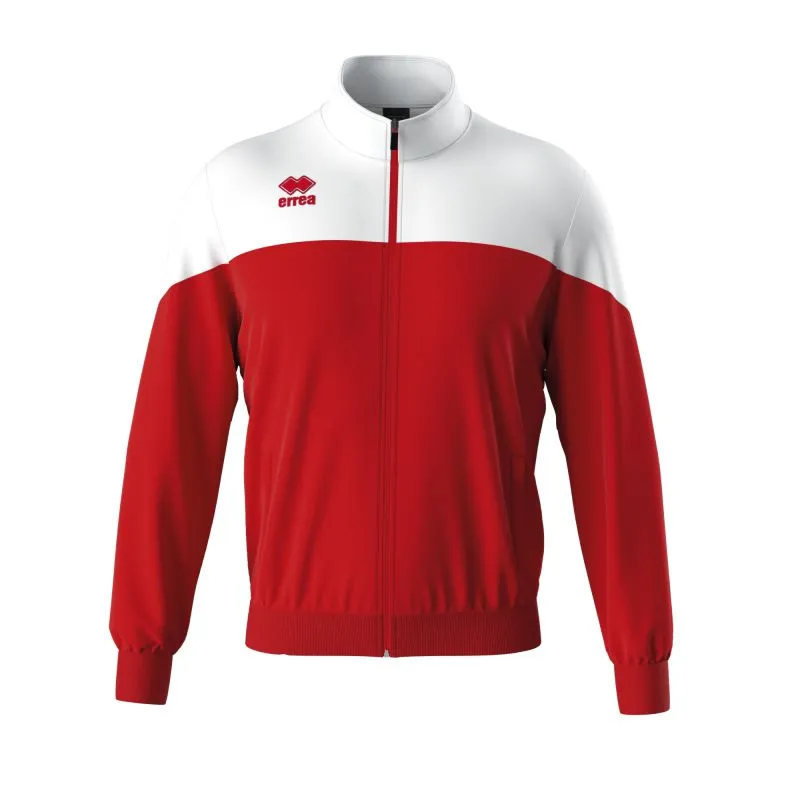 ERREA BUDDY FULL ZIP TRACK TOP RED WHITE