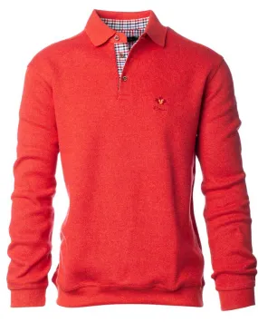 Ethnic Blue Polo Sweater Soft Touch | Red