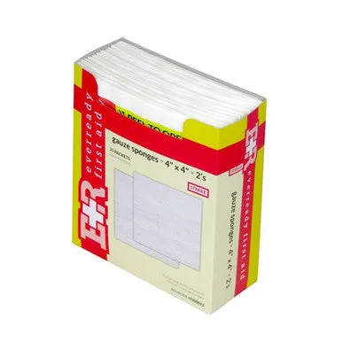 Ever Ready First Aid Sterile Gauze Sponges 4" x 4" 8 Ply 2/pk