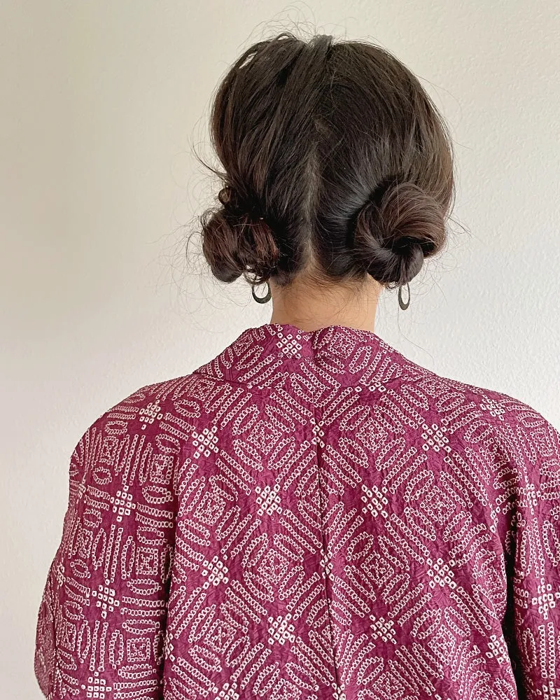 Exotic Geometric Shibori Kimono Jacket