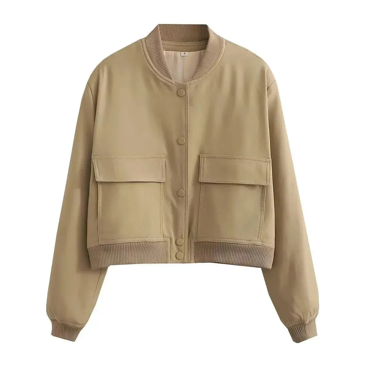 Fall Single Breasted  Cashmere Cropped Jacket for women