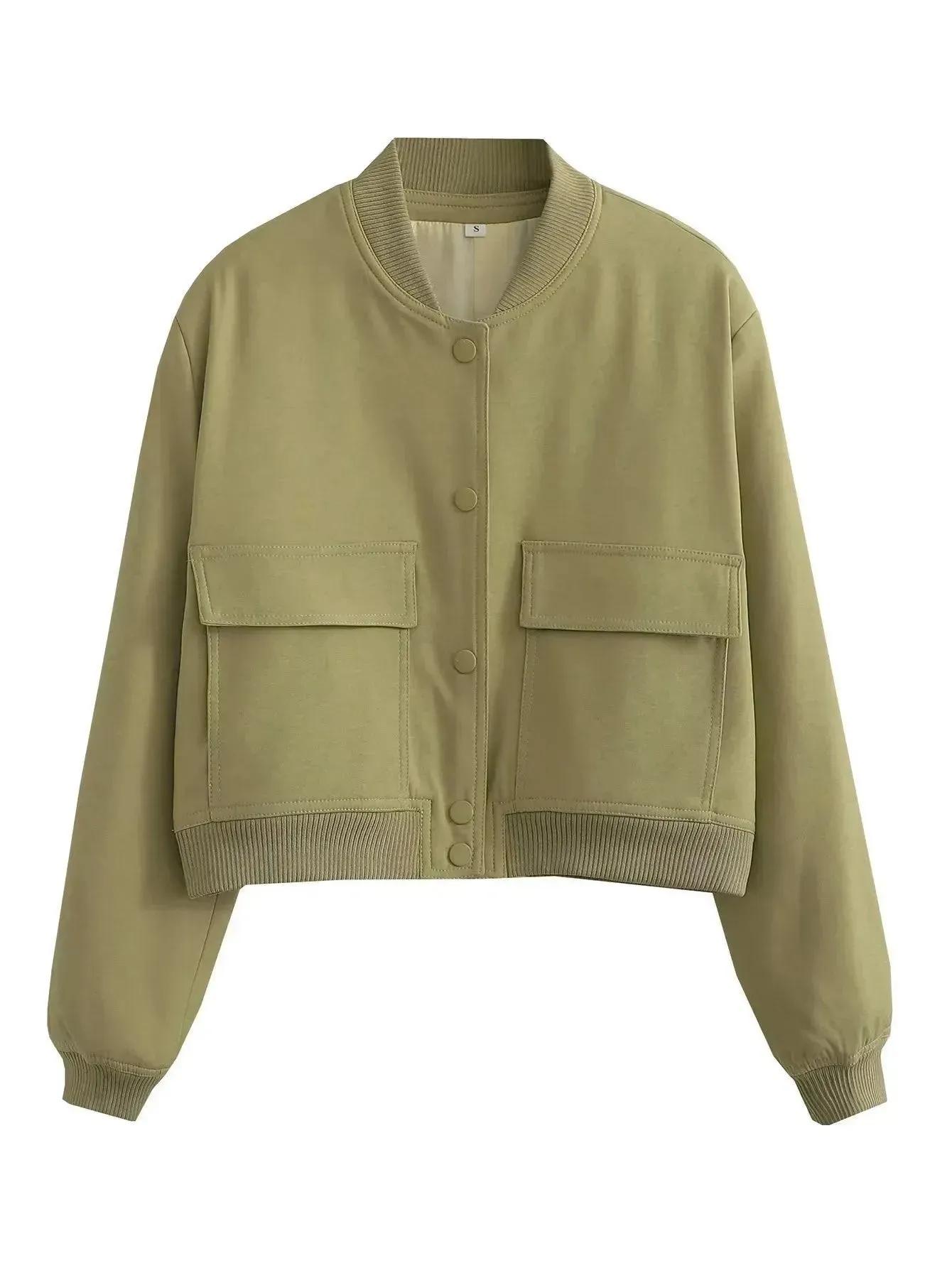 Fall Single Breasted  Cashmere Cropped Jacket for women