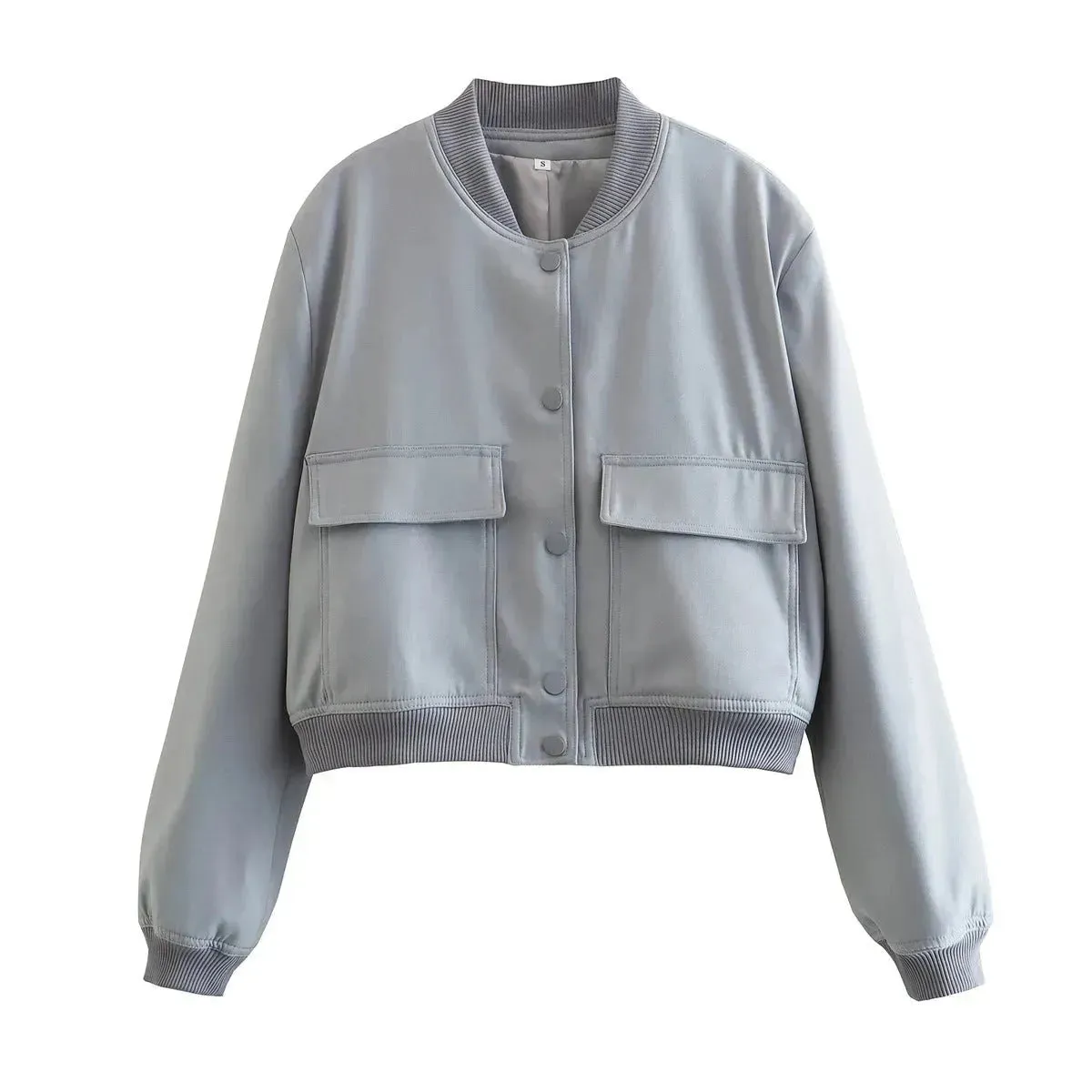 Fall Single Breasted  Cashmere Cropped Jacket for women