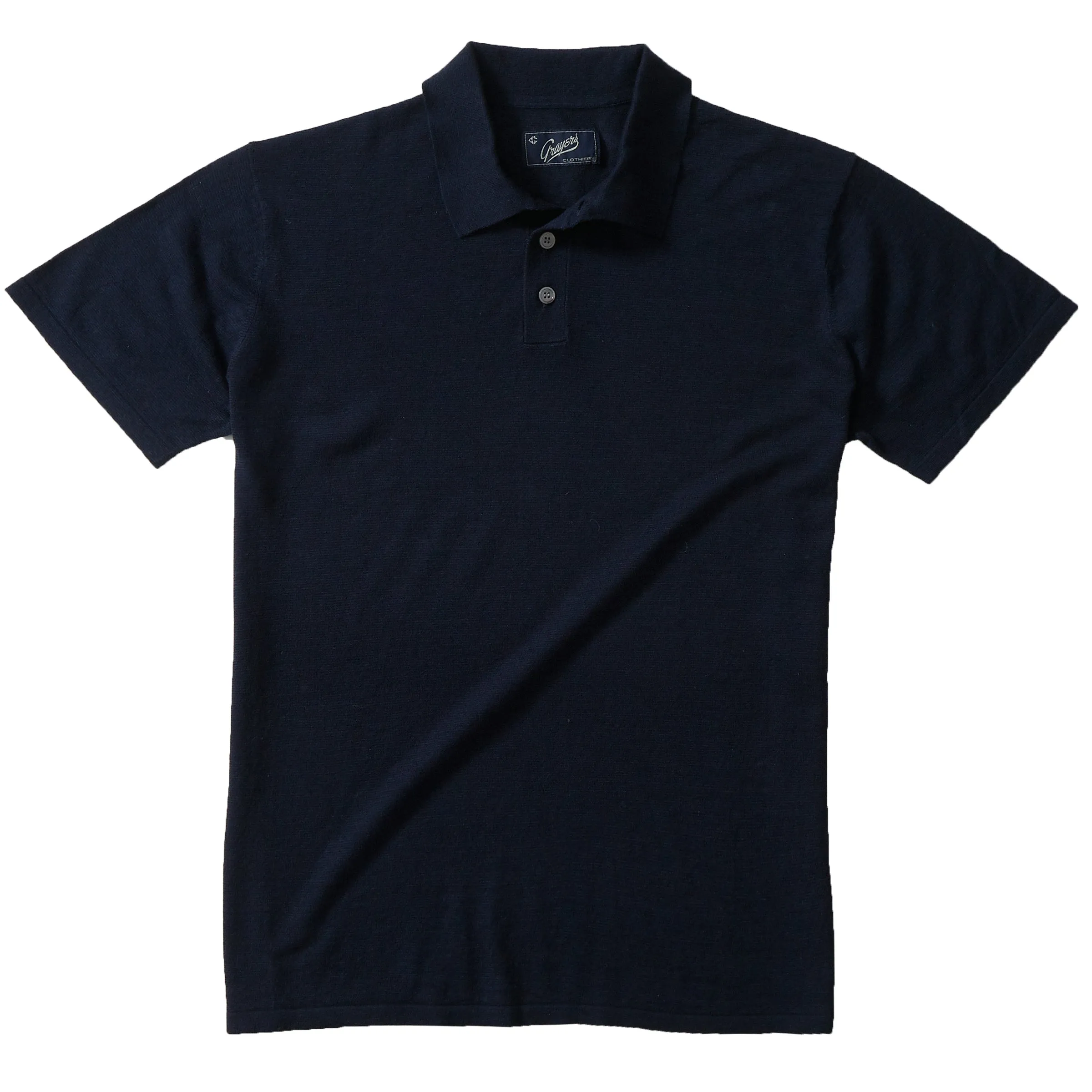 Featherweight Sweater Polo - Navy Blue