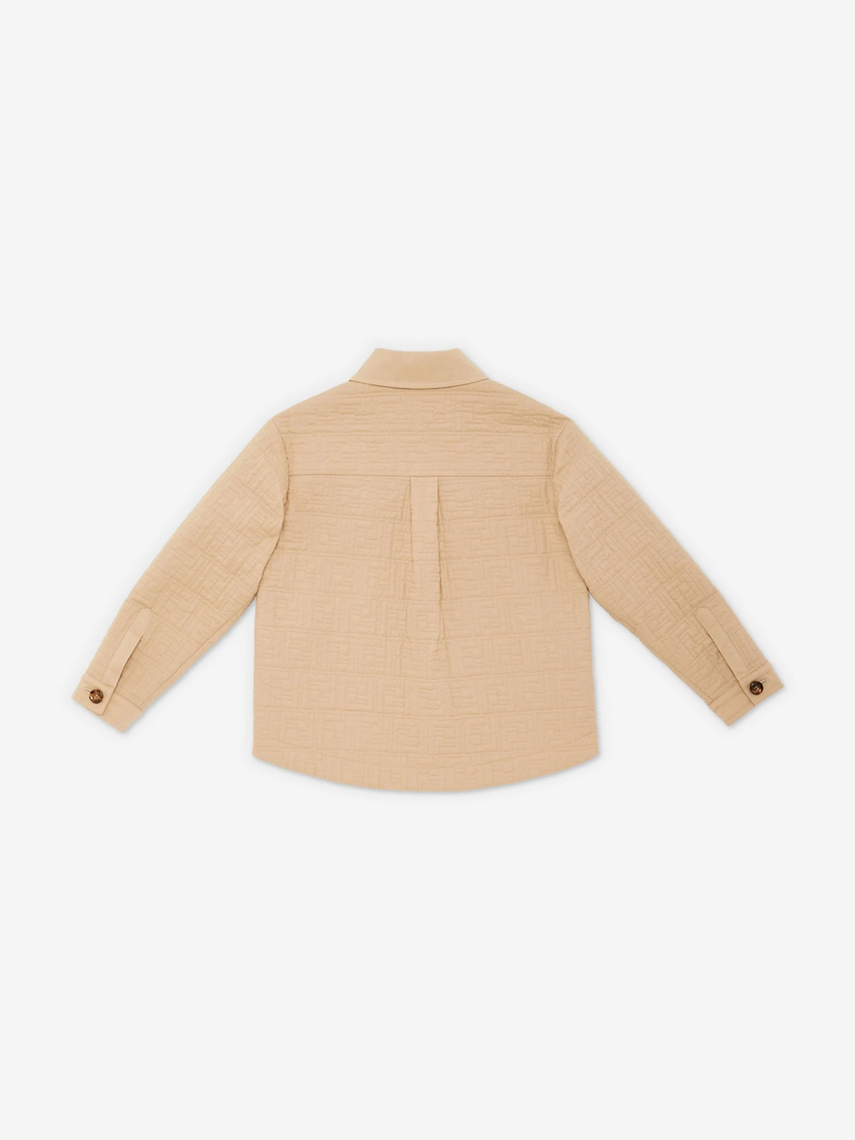 Fendi Kids FF Quilted Jacket in Beige