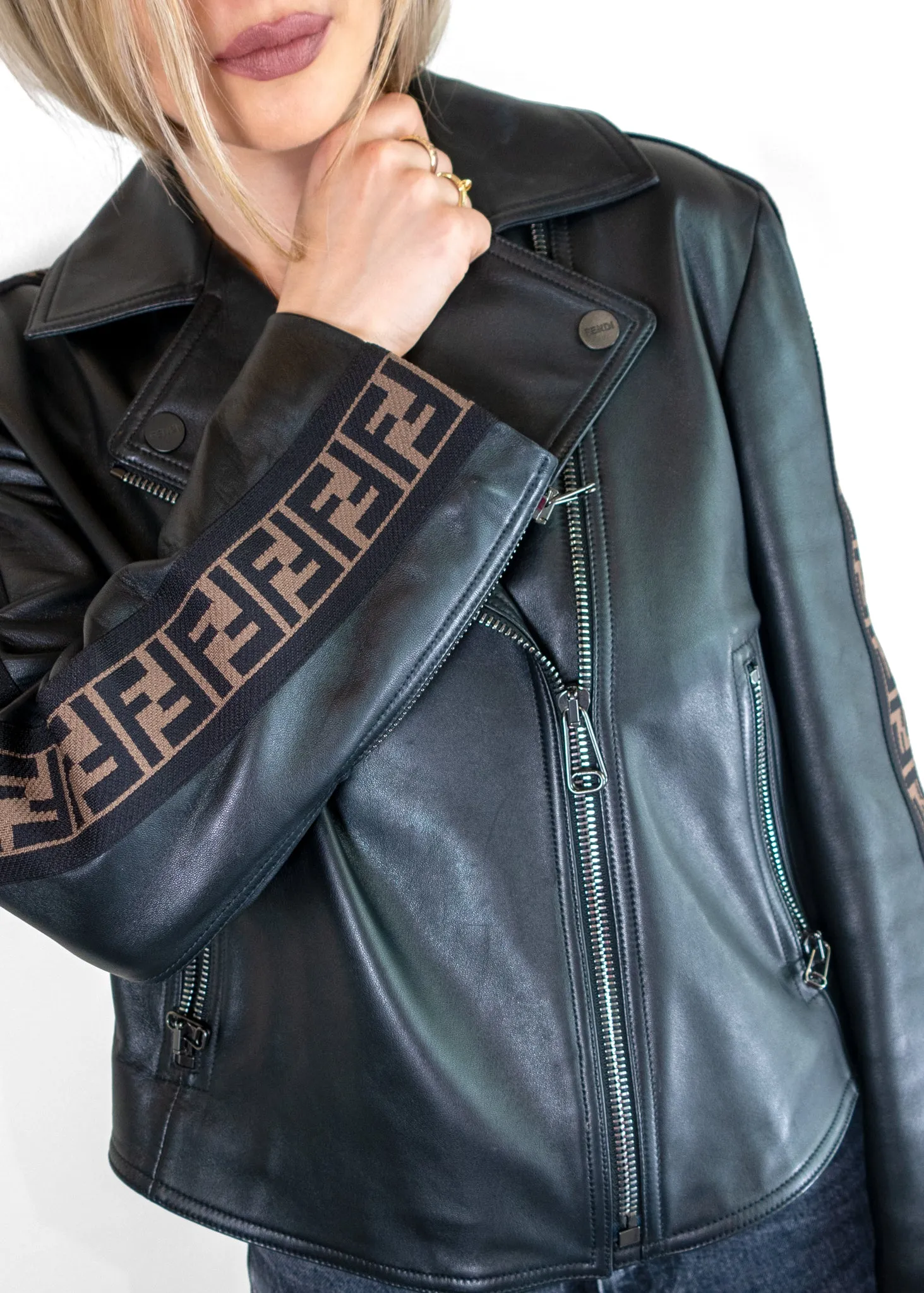 Fendi Leather Biker Jacket