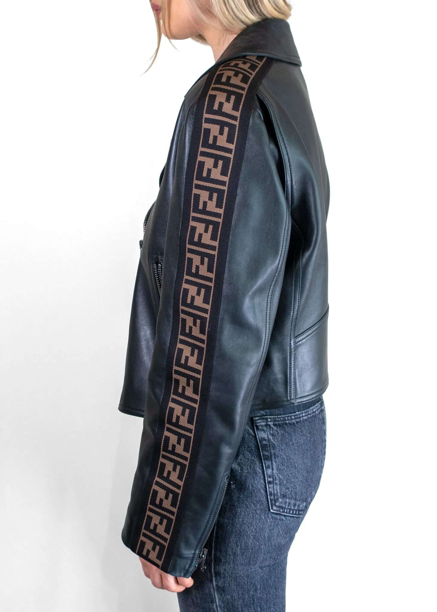 Fendi Leather Biker Jacket