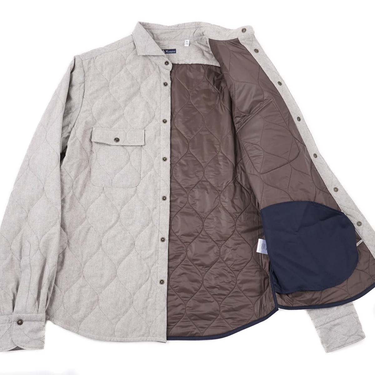 Finamore Quilted Cotton Shirt-Jacket