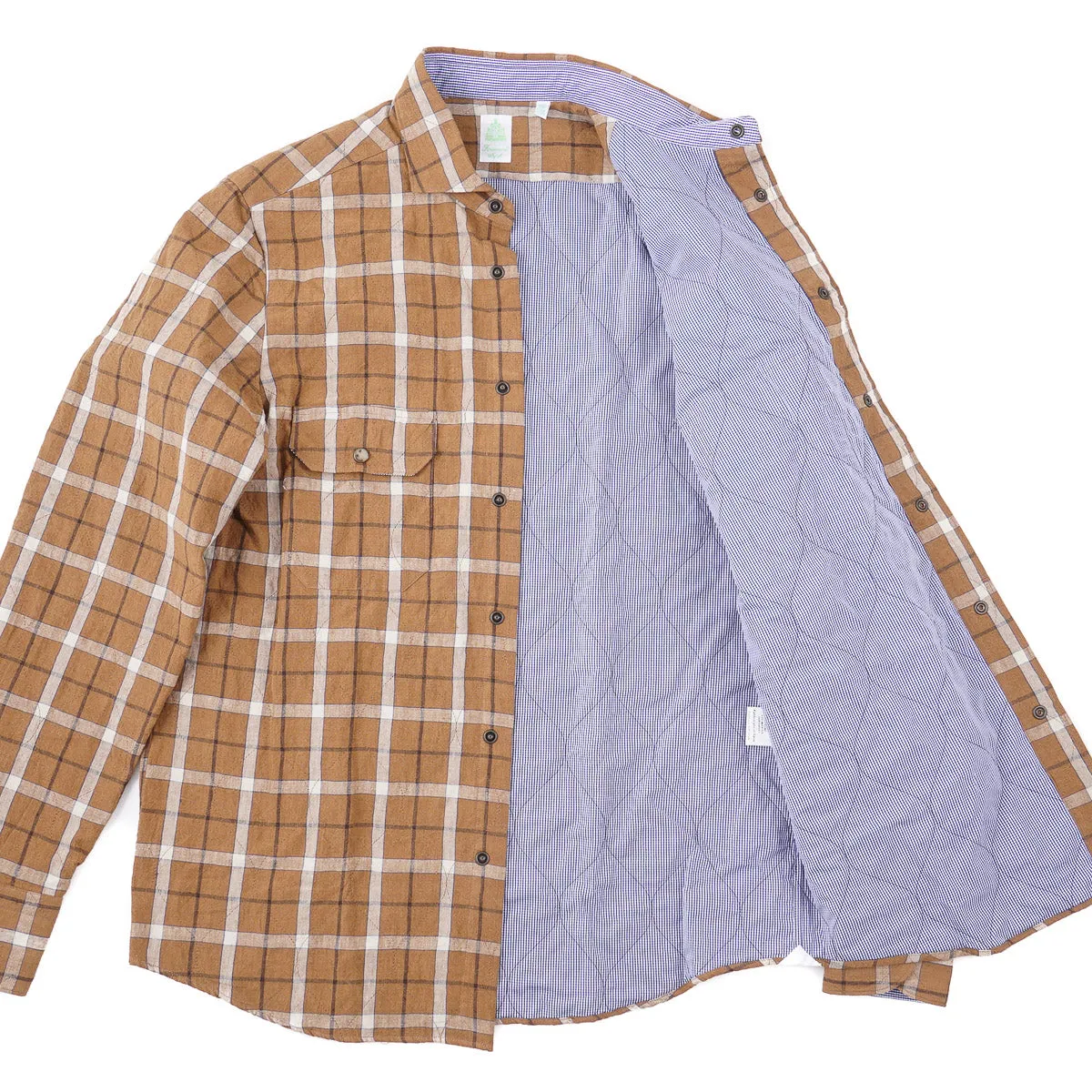 Finamore Quilted Linen Shirt-Jacket