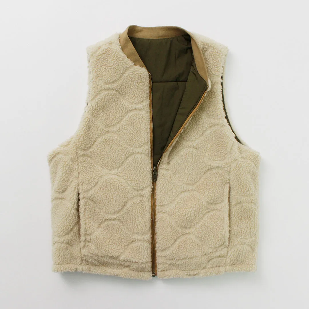 FNOR / Quilted Sheepskin Boa MIL Vest