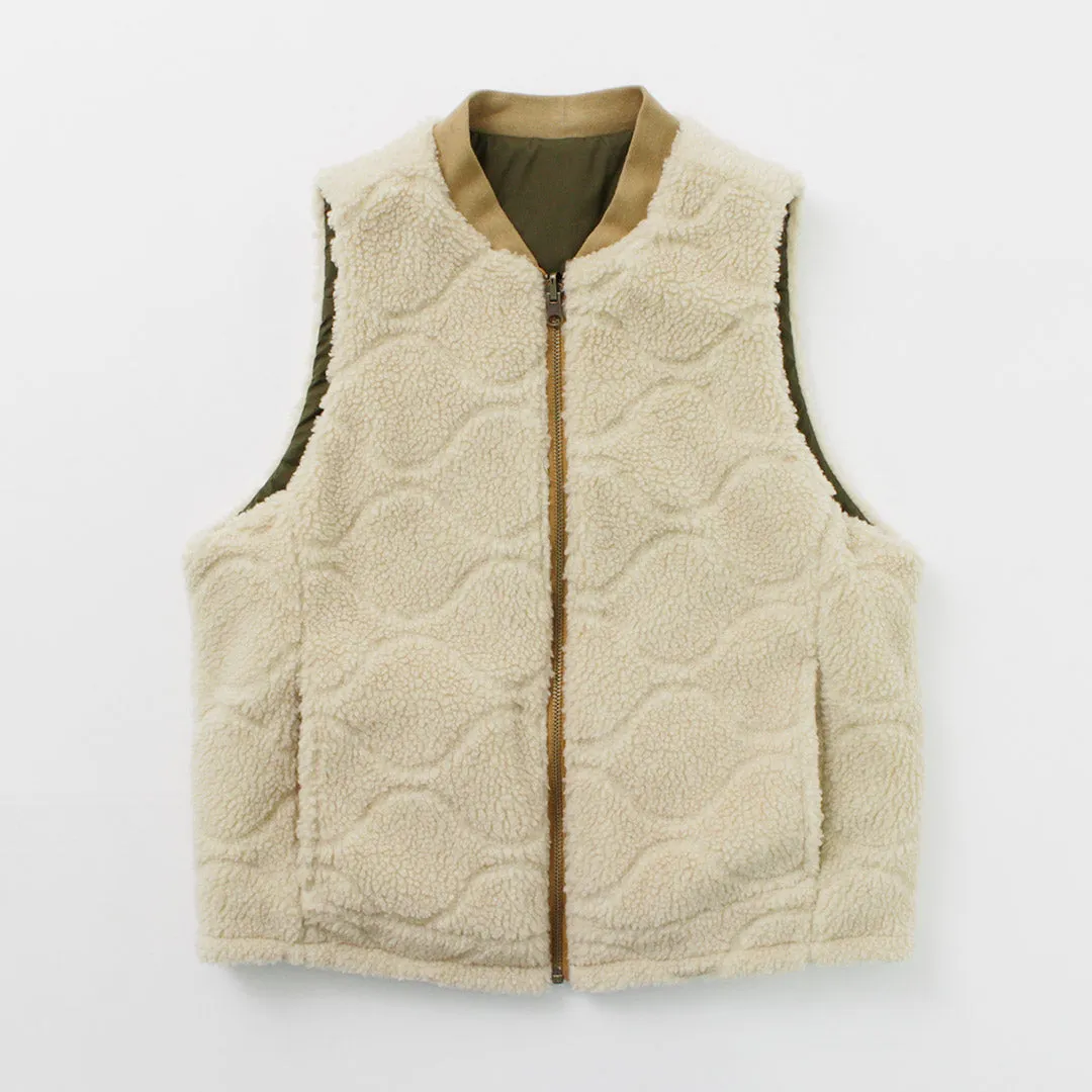 FNOR / Quilted Sheepskin Boa MIL Vest