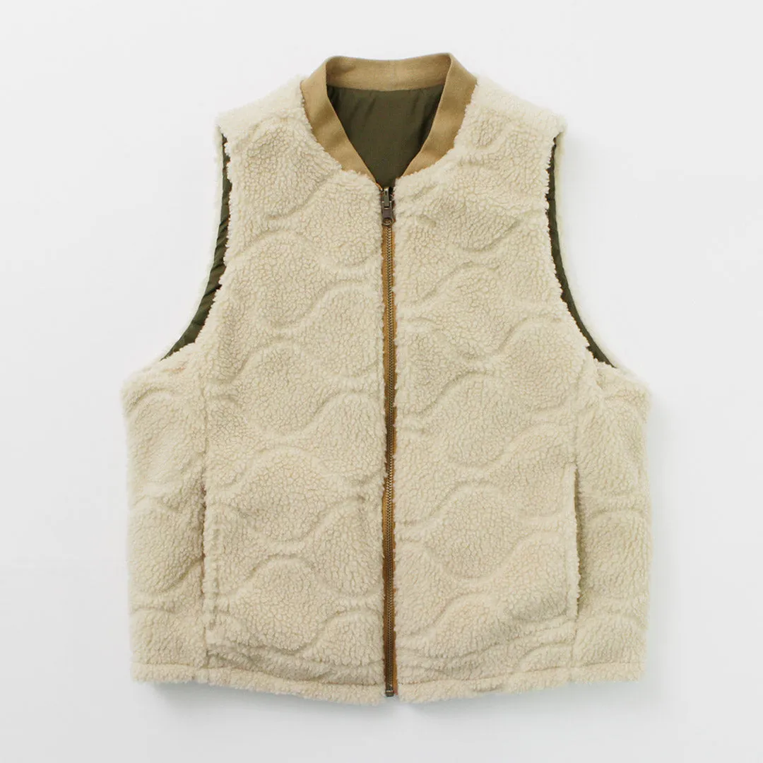 FNOR / Quilted Sheepskin Boa MIL Vest