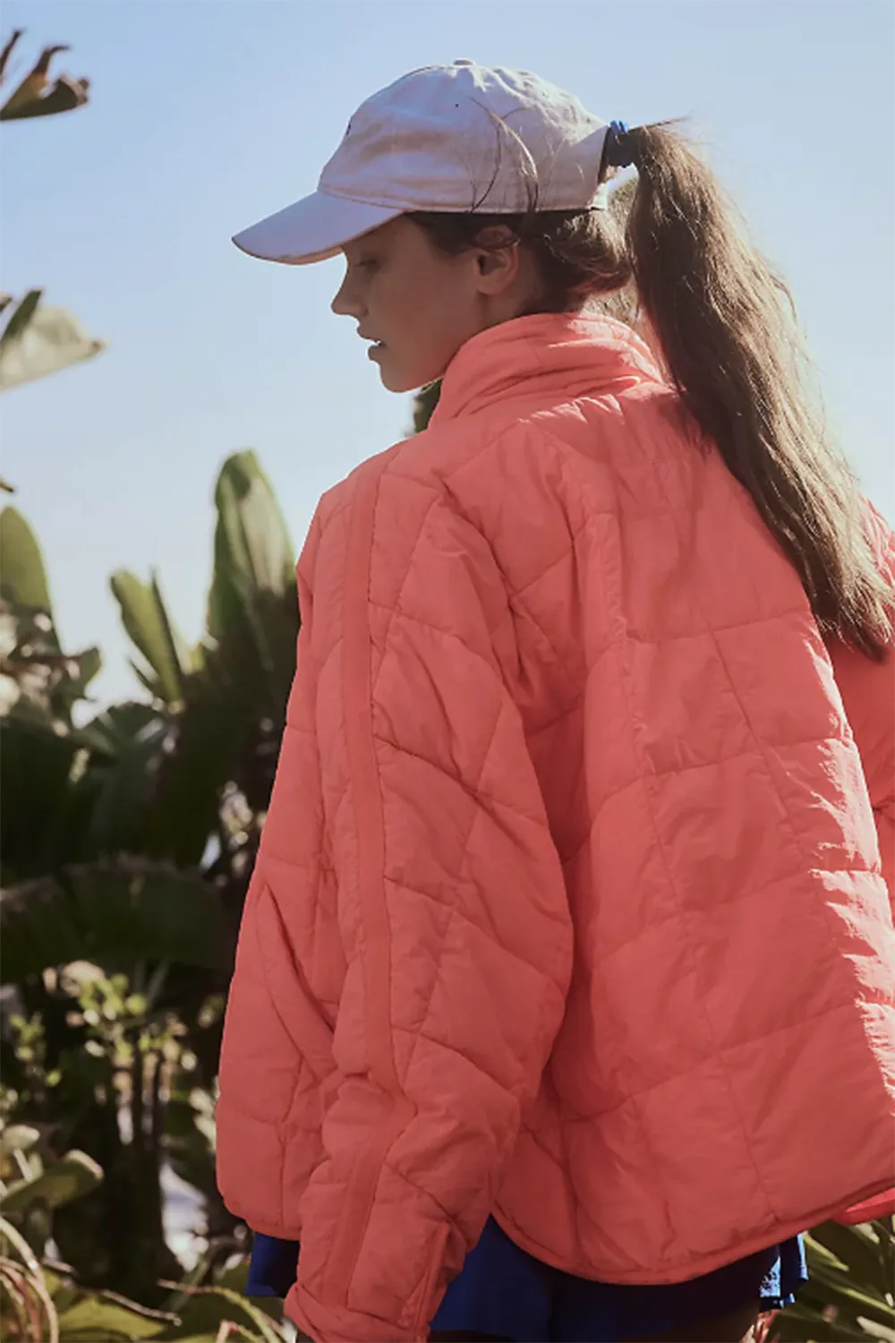 FP Pippa Puffer Jacket - Neon Coral