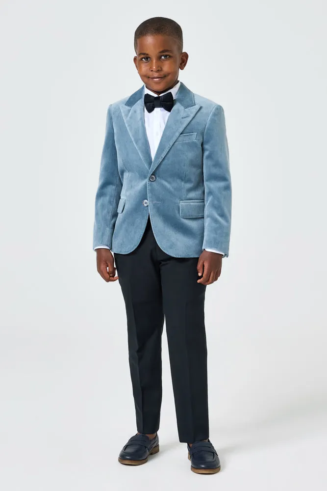 Freddy 2 Piece Velvet Tuxedo - Ice Blue