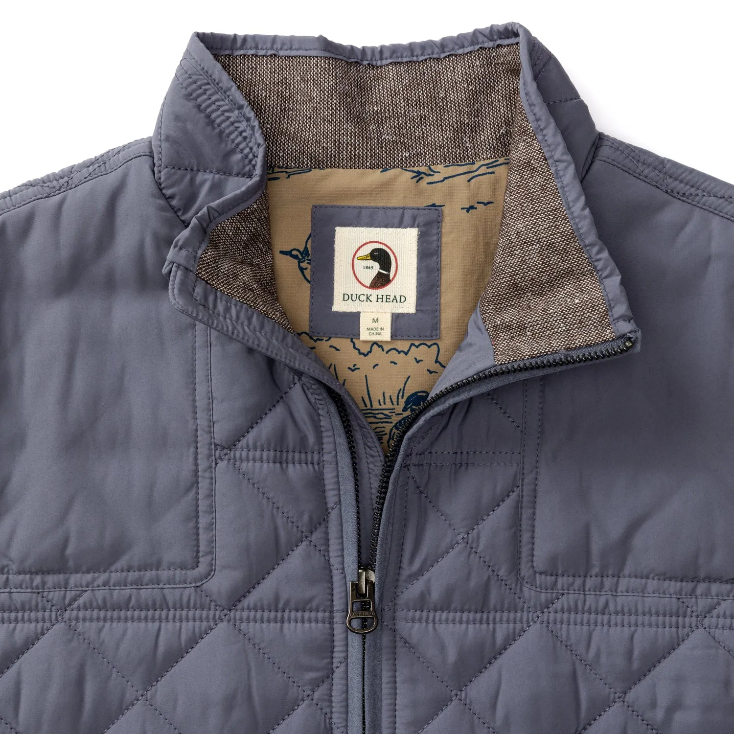 Fremont Performance Quilted Vest - Slate Blue