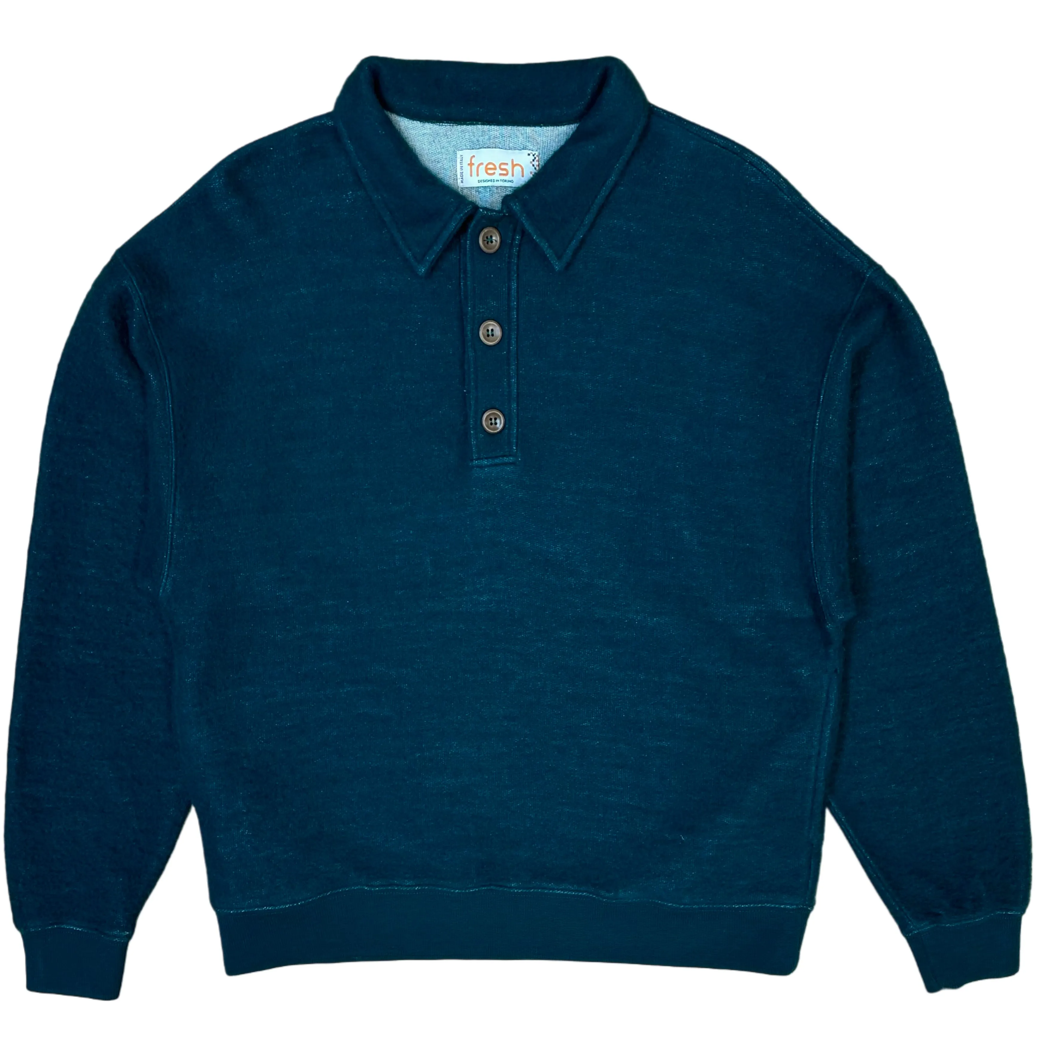 FRESH Bamboo Polo Sweater In Forrest Green