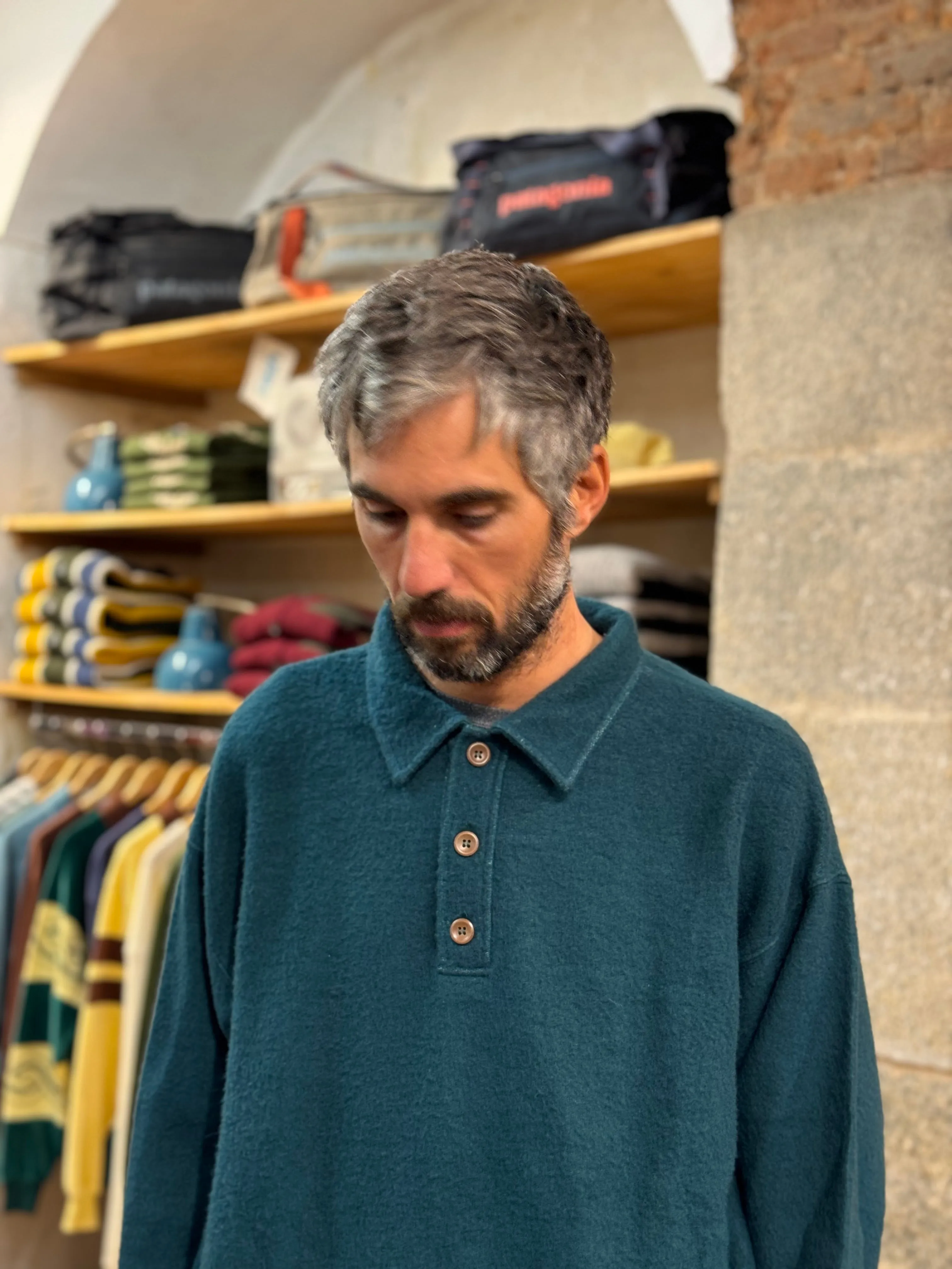 FRESH Bamboo Polo Sweater In Forrest Green