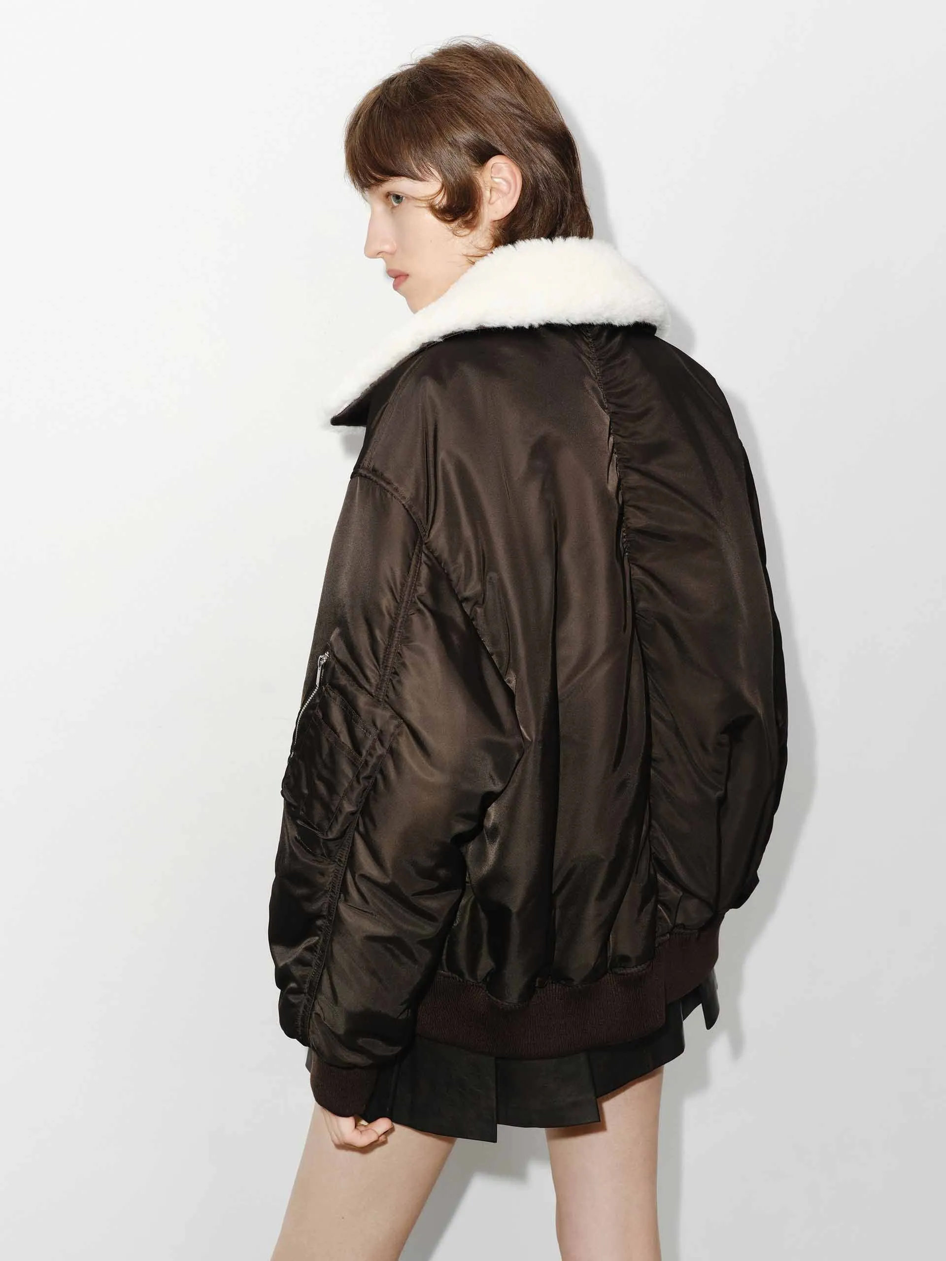 Fur Collar Quilted Jacket