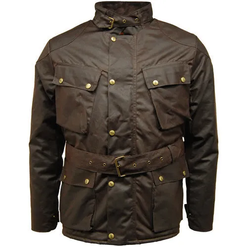 Game Speedway Quilted Wax Biker Jacket - Premium 12oz Antique Waxed Cotton | Durable & Stylish