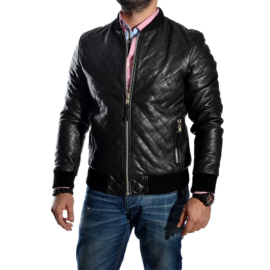 genuine leather Jacket  -1642