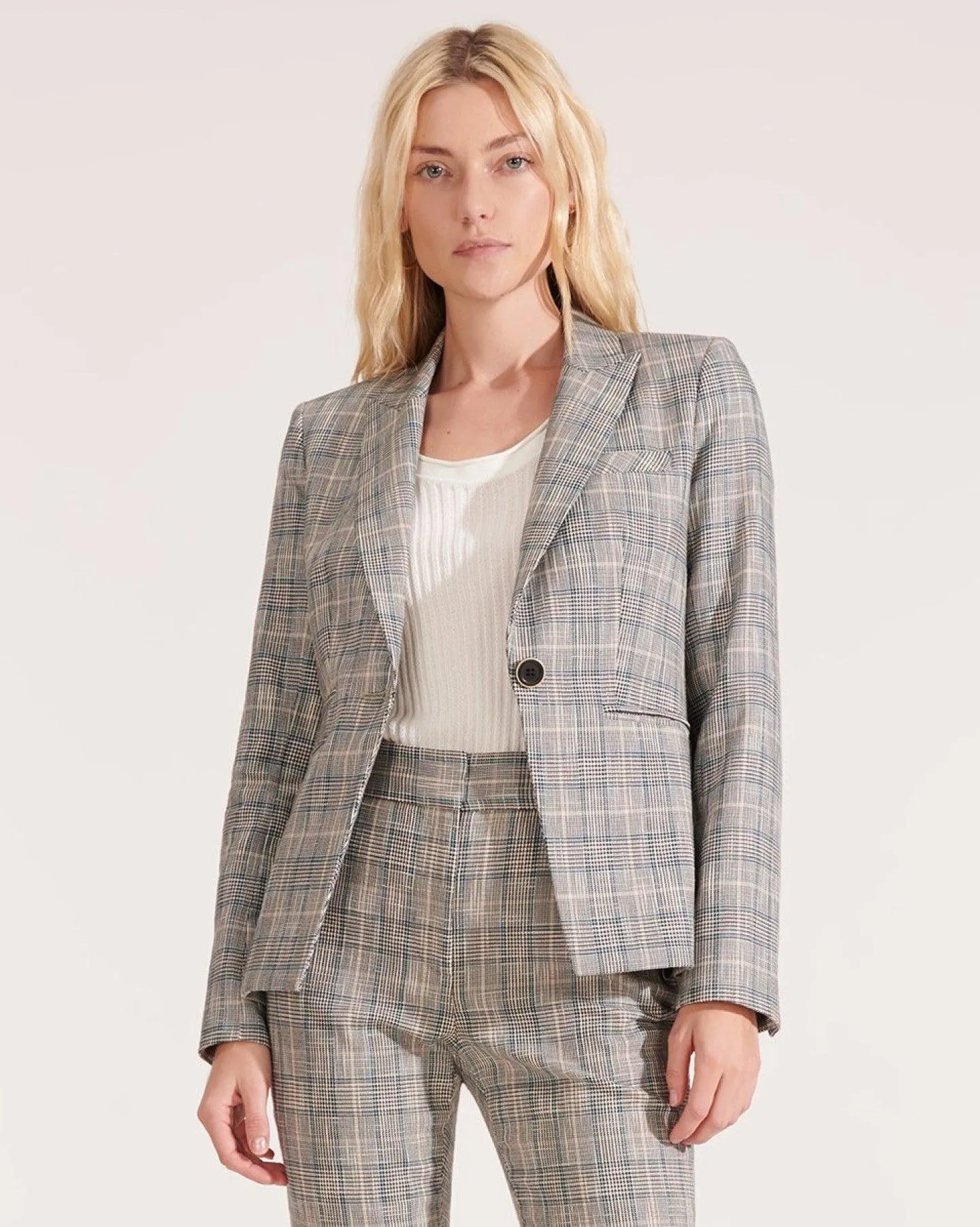 Gia Dickey Jacket in Blue Check