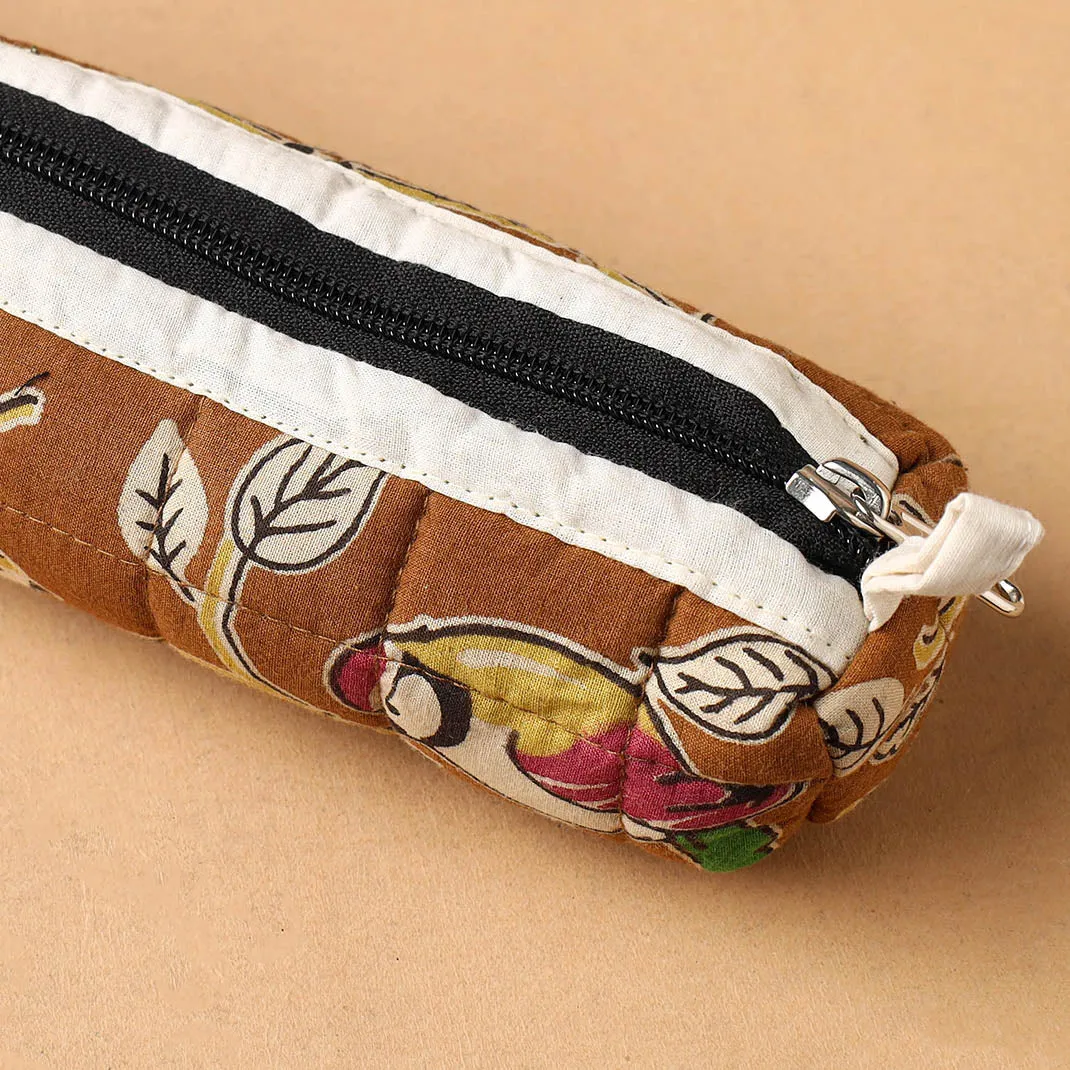 Handcrafted Quilted Cotton Multipurpose Pencil Pouch 04