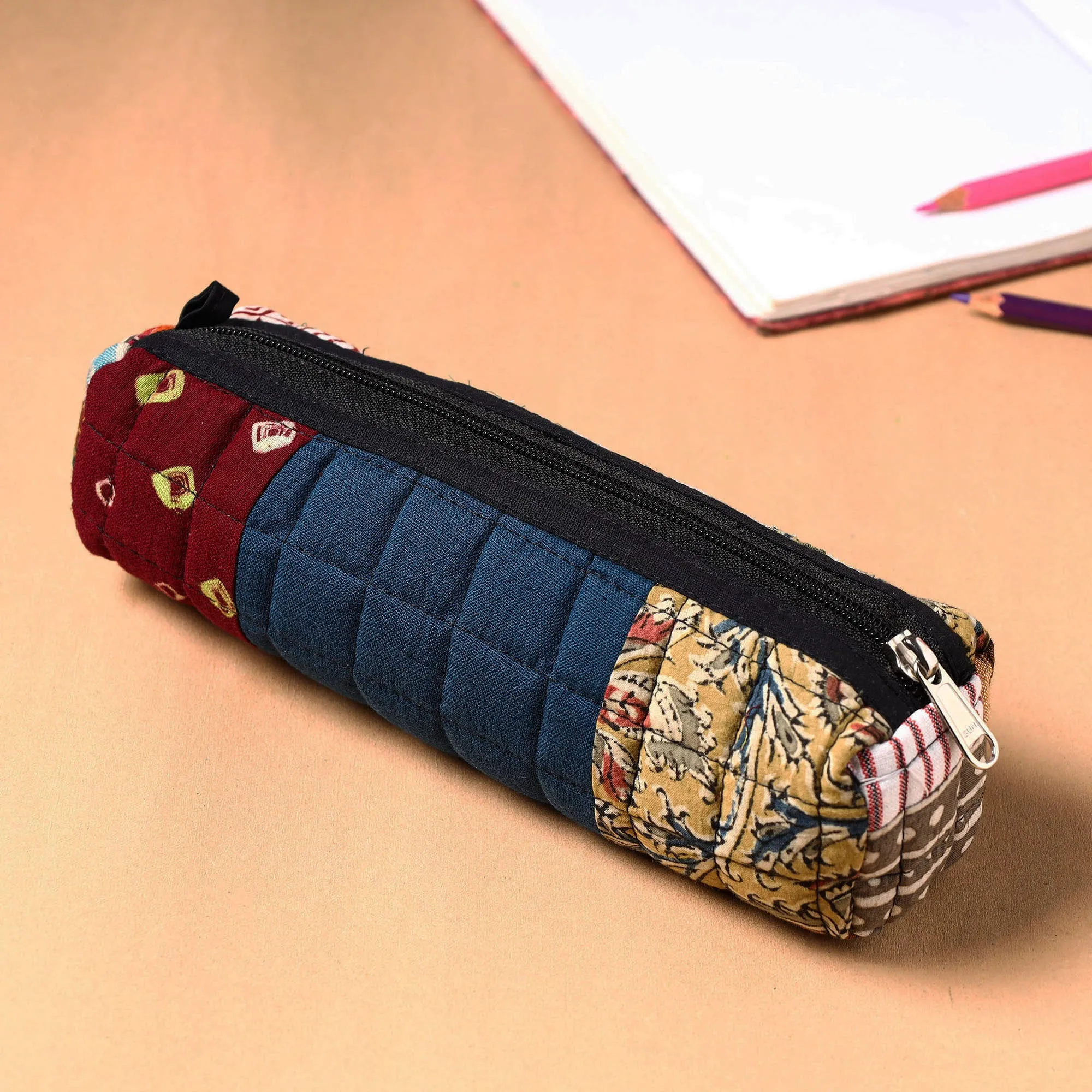 Handcrafted Quilted Patchwork Multipurpose Pencil Pouch 23