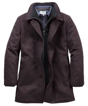 Hart Schaffner Marx Macbeth Wool Blend Car Coat with Bib