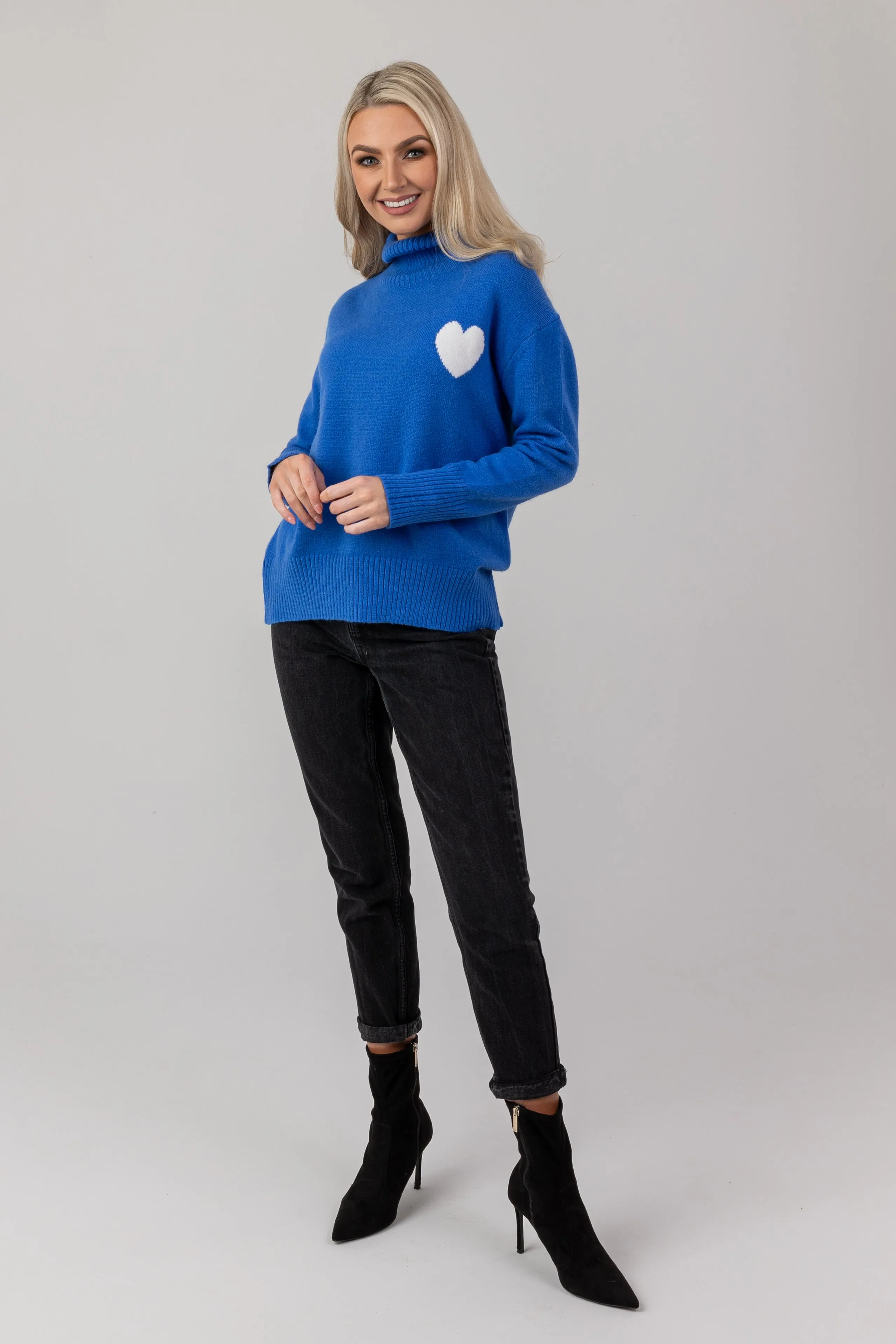 Heart polo sweater