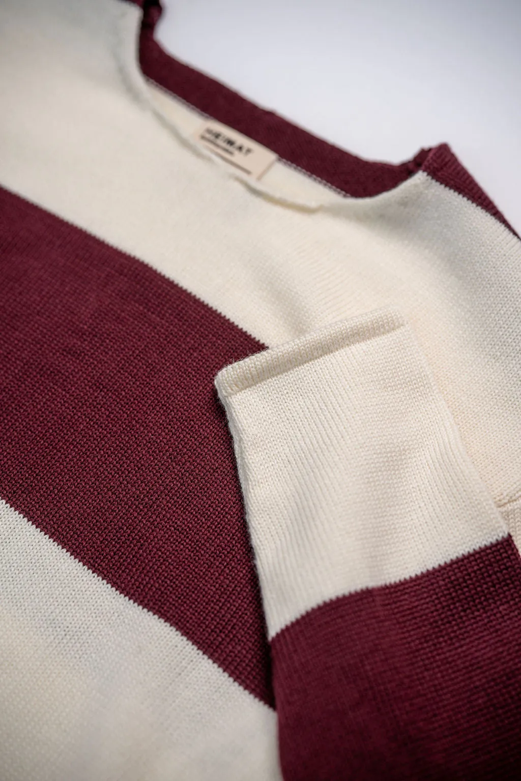 Heimat Textil Rugby Harbour Sweater - Seashell/Burgundy