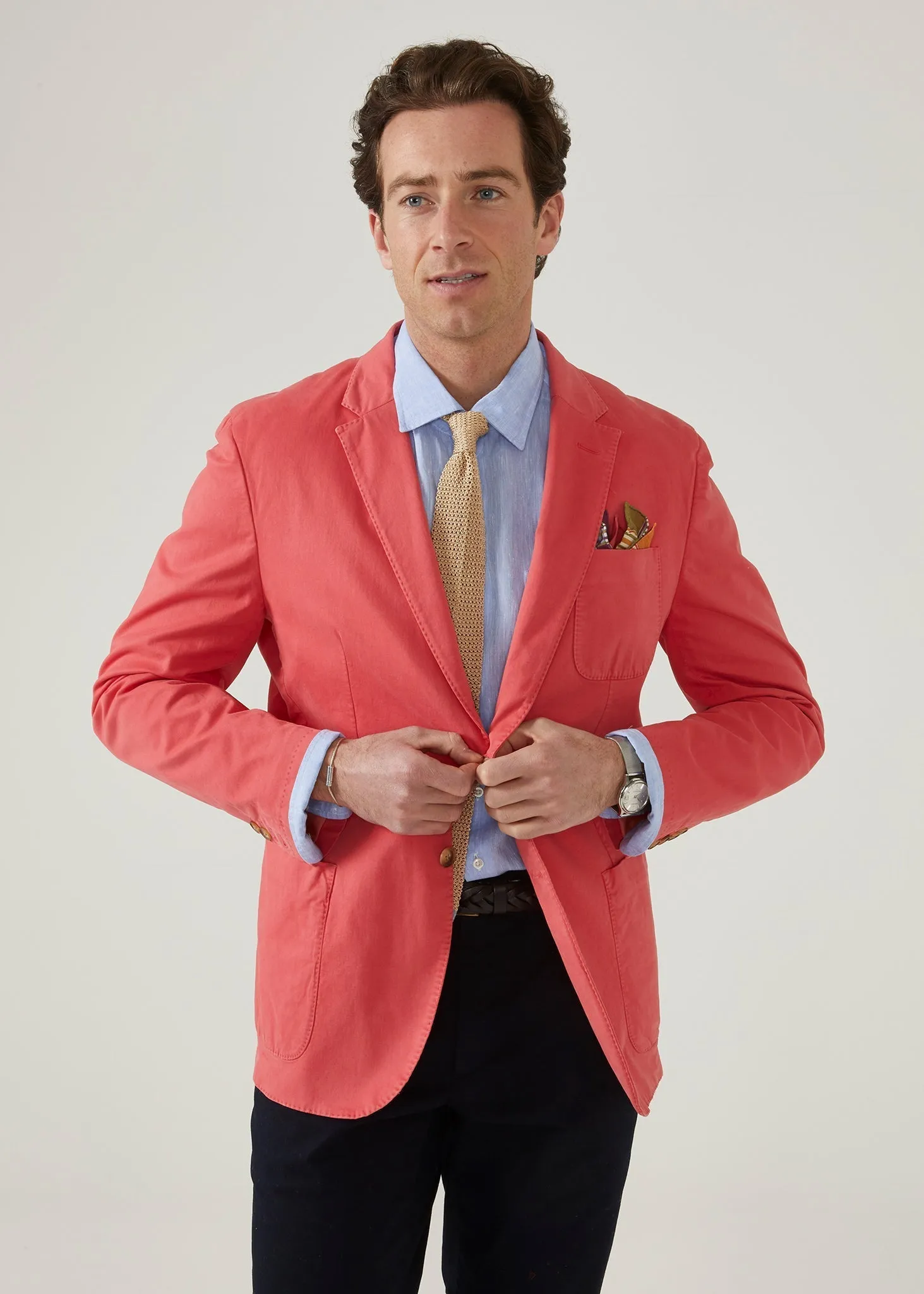 Heymouth Men's Cotton Blazer In Flamingo