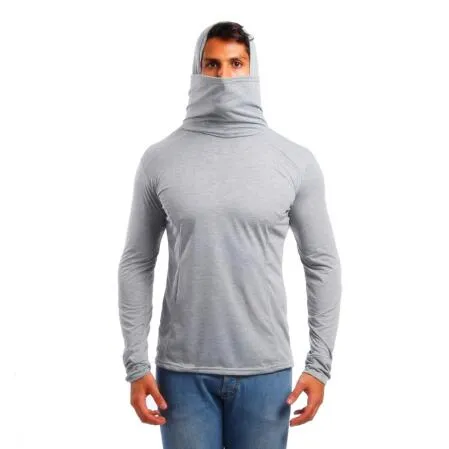 Hooded Mask Japanese Style Man Long Sleeve Pullover Shirt