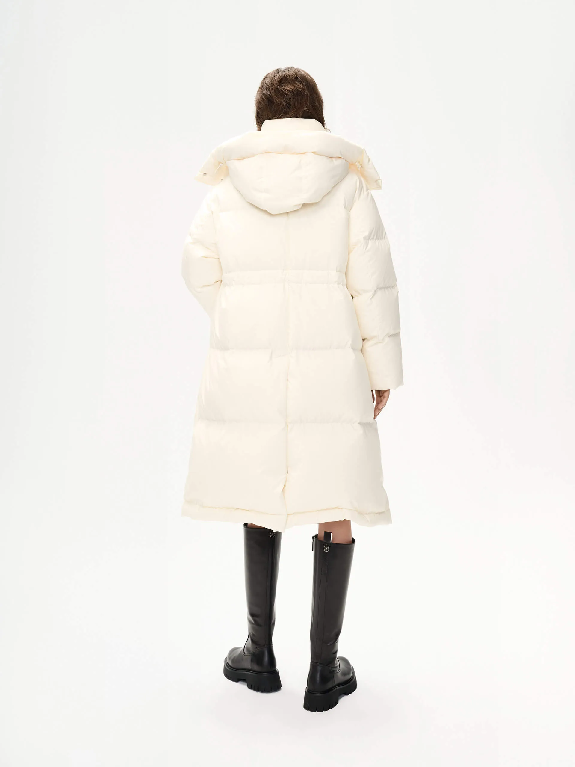 Hooded Quilted Down Coat