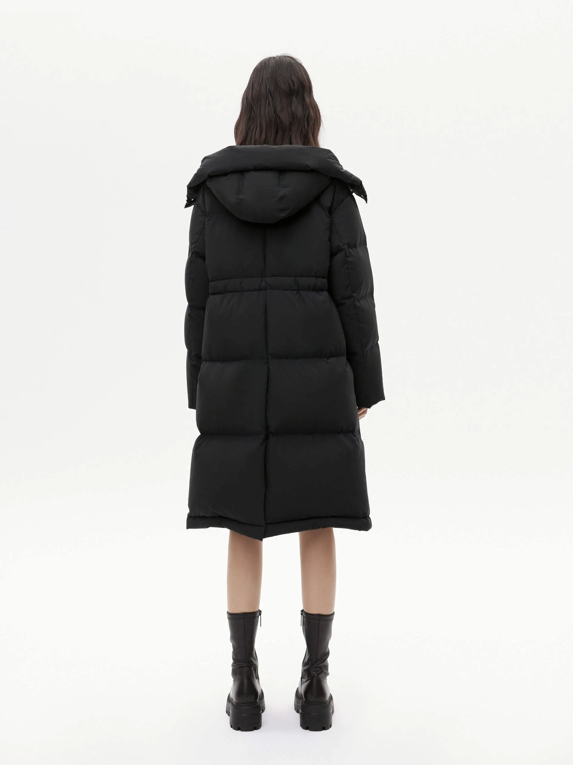 Hooded Quilted Down Coat